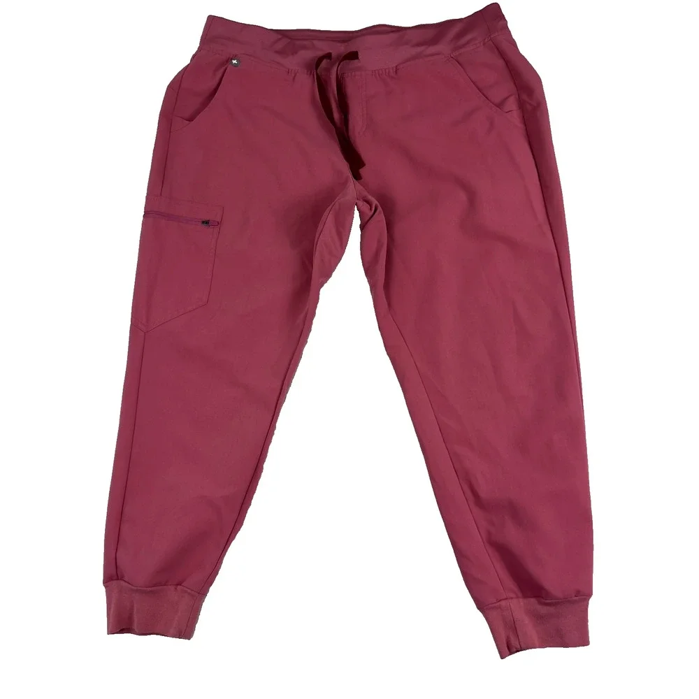 Figs Scrub Joggers Women's XL Mauve Pink Fuschia Pockets Stretch Medical